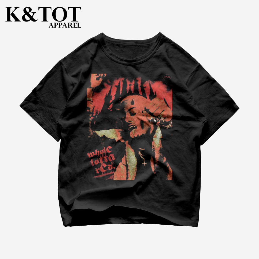 KNTOT - KAOS BAJU WHOLE LOTTA RED PLAYBOI CARTI RAP TEE RAPPER 2 | TSHIRT OVERSIZE VINTAGE HITAM BOO