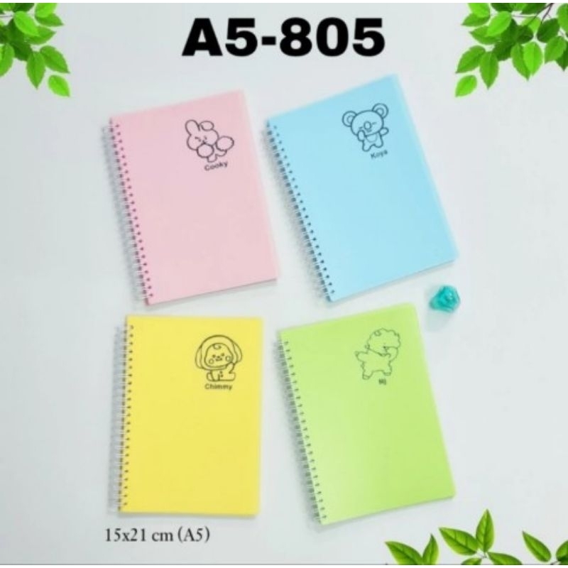 

SJS buku tulis spiral gasta biasa cover plastik A5-80/buku notebook-803 A5