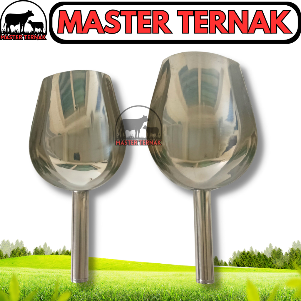 Sendok Pakan Ternak - Sekrop Pakan - Untuk kambing domba kelinci - 2 Varian