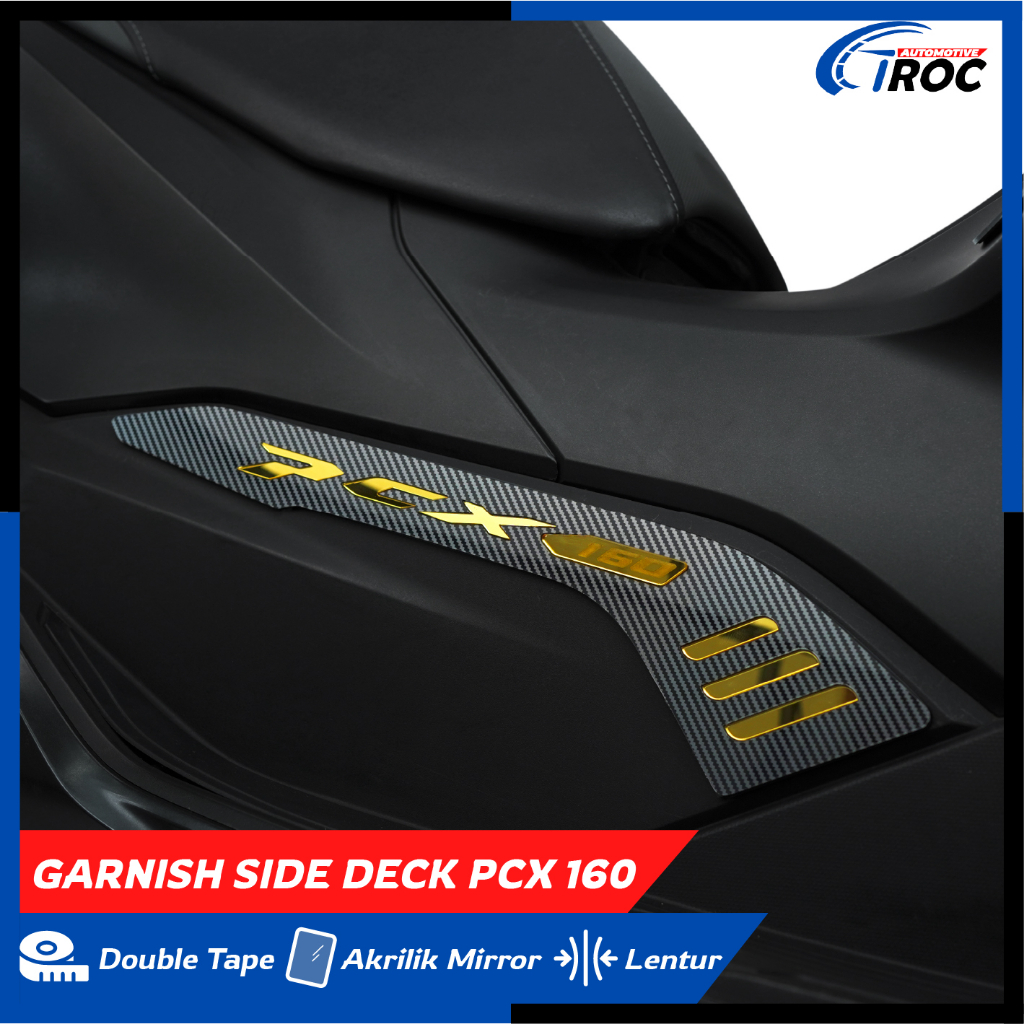 COVER GARNISH SAMPING PCX 160 SIDE DECK PAD PCX 160 GARNISH PCX 160 SIDE DECK PAD CARBON