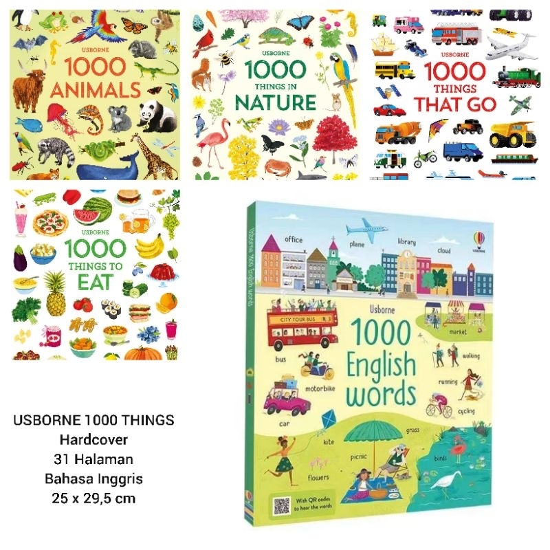 Buku Anak Hardcover Usborne 1000 Things
