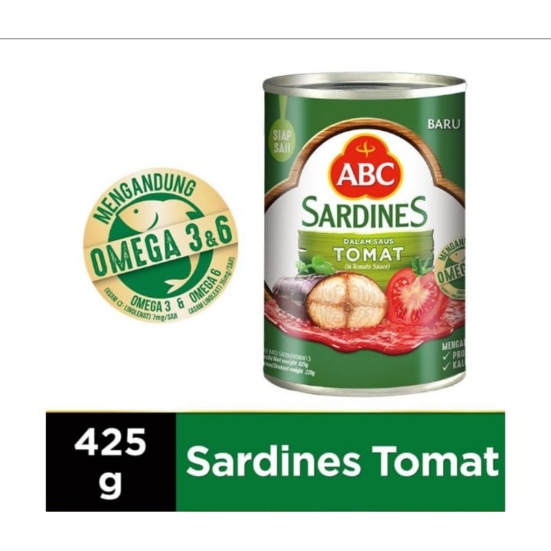 

ABC sardines - ikan sarden tomat 425gr