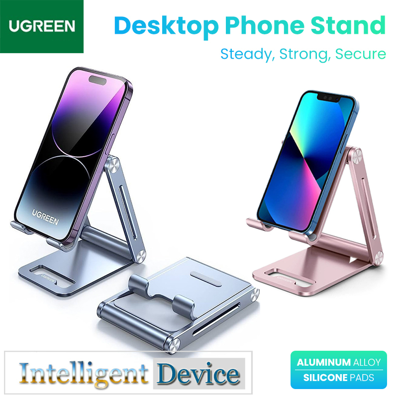 UGREEN Alumunium Desktop Phone Holder Stand Dudukan HP Bisa Lipat Kecil dan Kecil