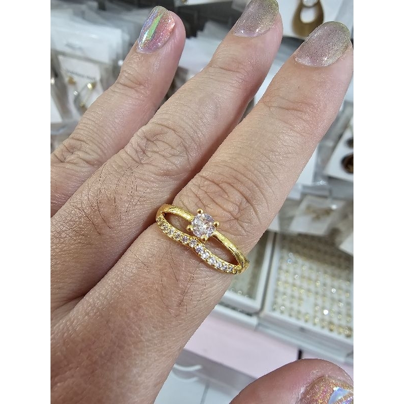 cincin titanium emas 18k