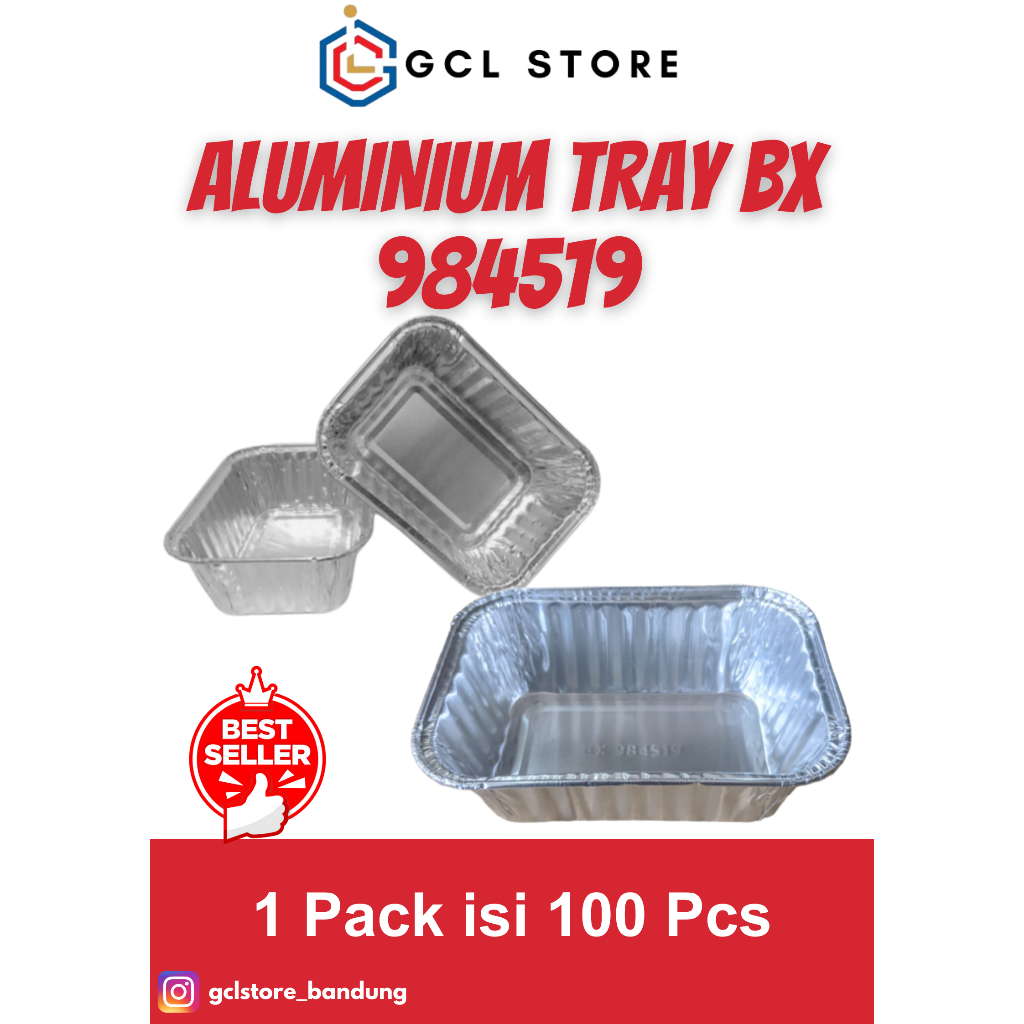 ALUMINIUM FOIL CUP I ALUMINIUM FOIL TRAY I AlumInium foil + Tutup I KOTAK ALUMINIUM I BX 984519 I ISI 100 |