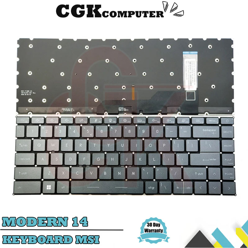 Keyboard Lapptop MSI Modern 14 B11ML B11MO B11MOL B11MOU B11MU Backlight