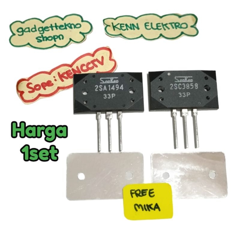 Transistor SANKEN A 1494 / C 3858 ORIGINAL SERI 30P / 33P