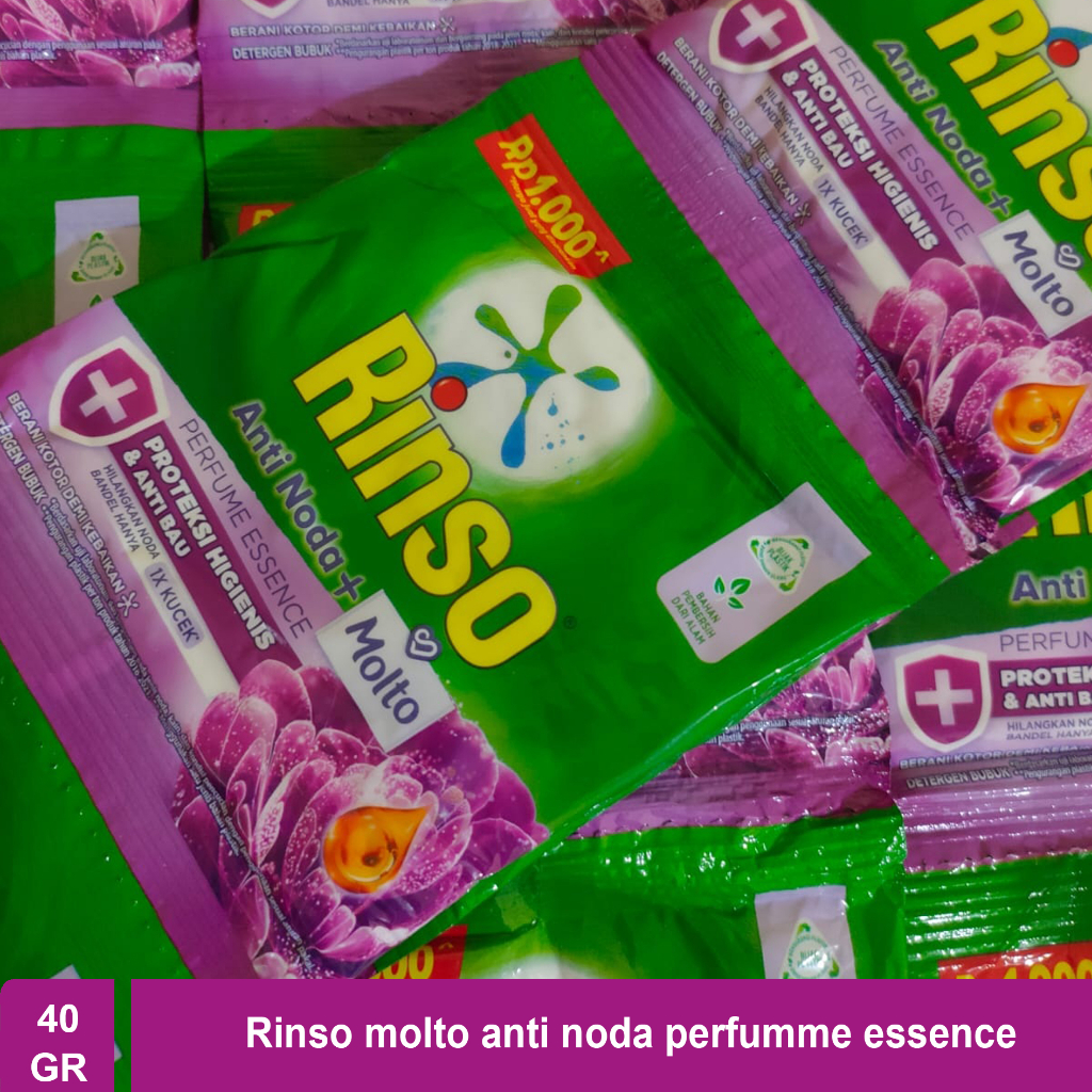 Rinso Molto Prafume essence 40gr Deterjen Bubuk ( 1 Renceng = 6 pcs )