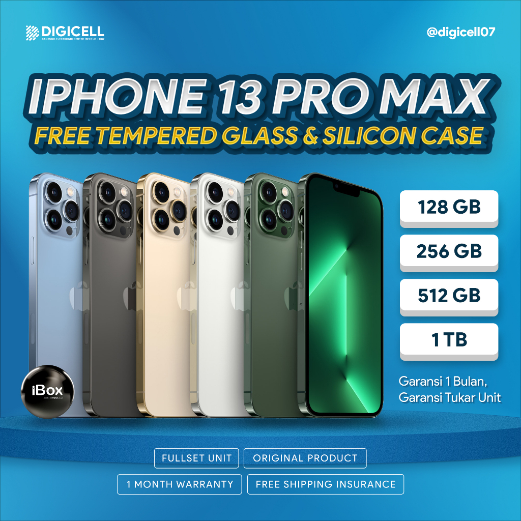 IPHONE 13 PRO MAX 128 256 GB SECOND LIKE NEW - INTER IBOX