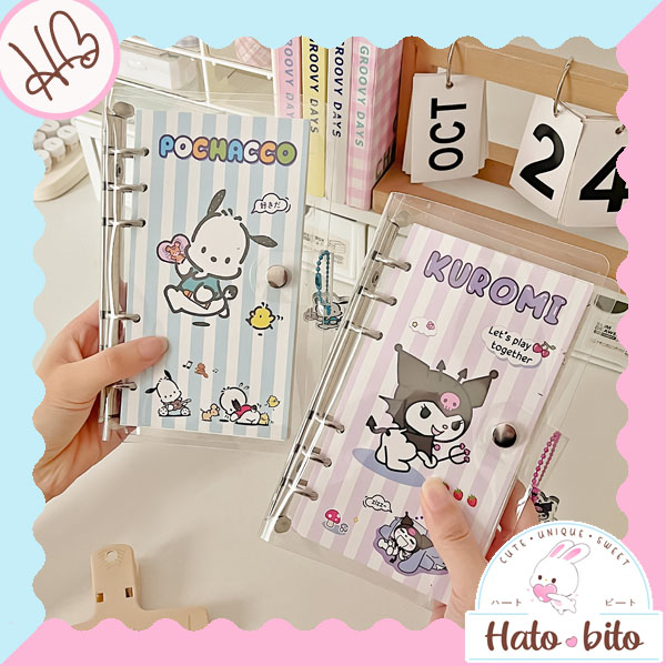 

1 set Binder notebook gambar karakter kuromi melody lucu buku tulis catatan cute jurnal HB1517