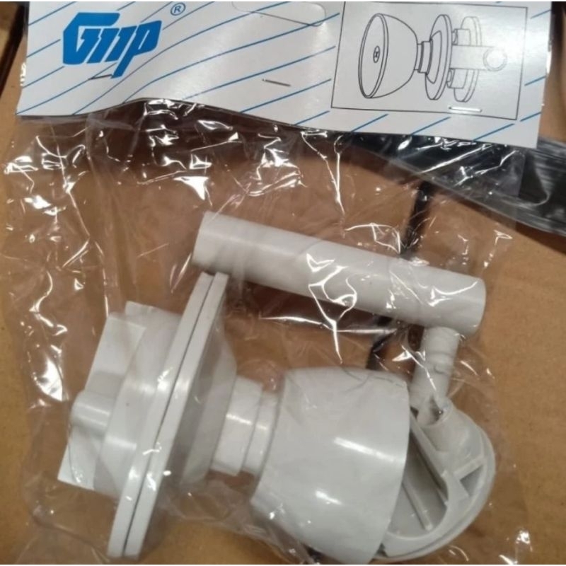 Kunci Pintu Bulat PVC Kamar Mandi GMP Handle Grendel Pegangan Pintu Plastik