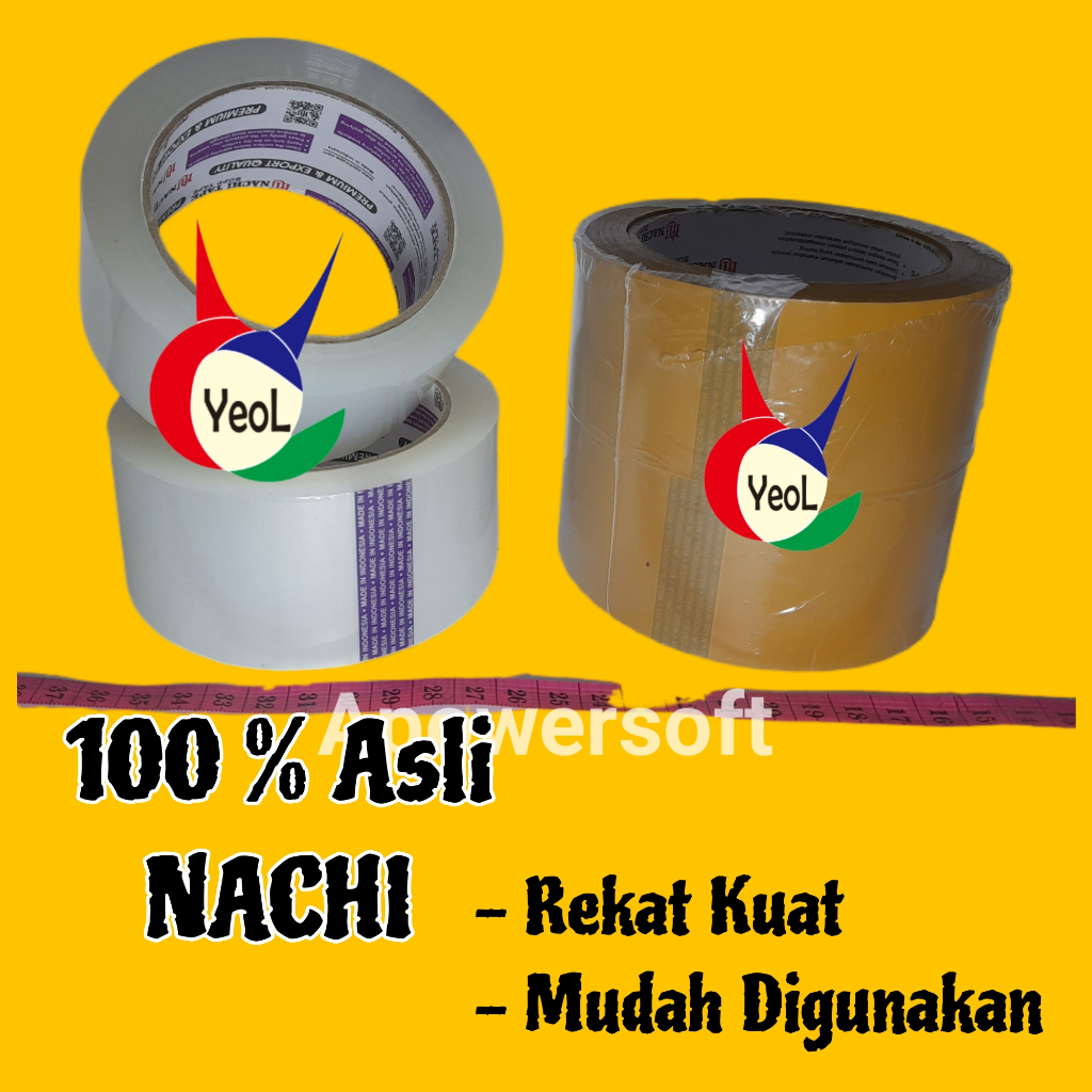 

Lakban Nachi Solasi Nachi Besar 2 Inch Inchi 48 mm 100 Yard