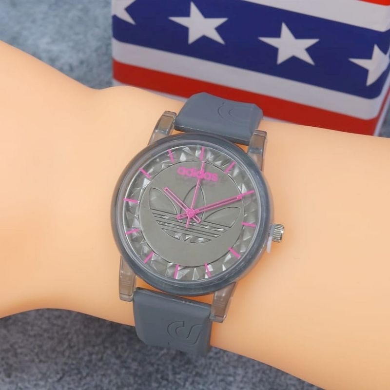 Promo Jam Tangan Wanita Terbaru Anti Air Adidas Mode Classic Analog Tali Rubber Karet