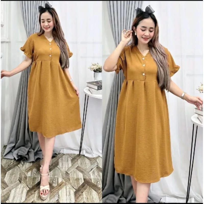 Hana Dress Daster Crinkle Daster Murah Kekinian Daster Polos