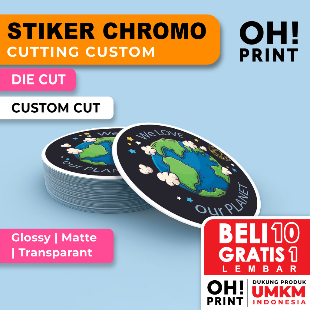 

Cetak Stiker Chromo DIE CUT A3+ | Chromo Cutting Putus A3+ | Die Cut Label Chromo | Print Stiker Chromo Murah