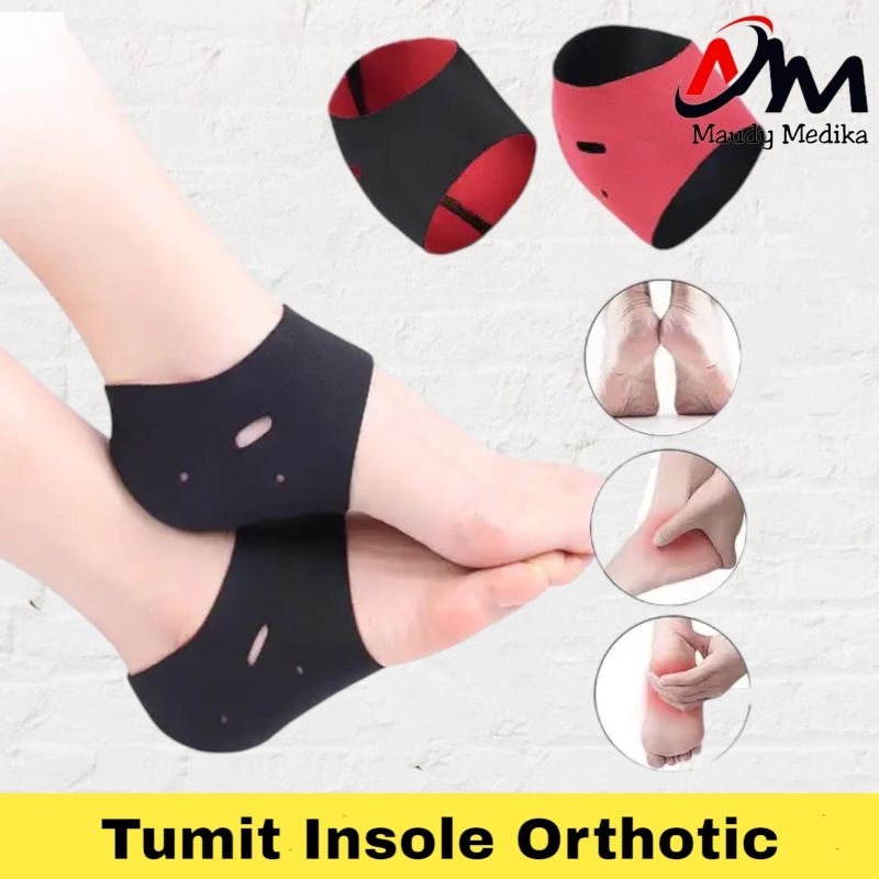 Tumit Insole Orthotic  Pereda Nyeri Tumit   Kaos Kaki Pelindung Tumit