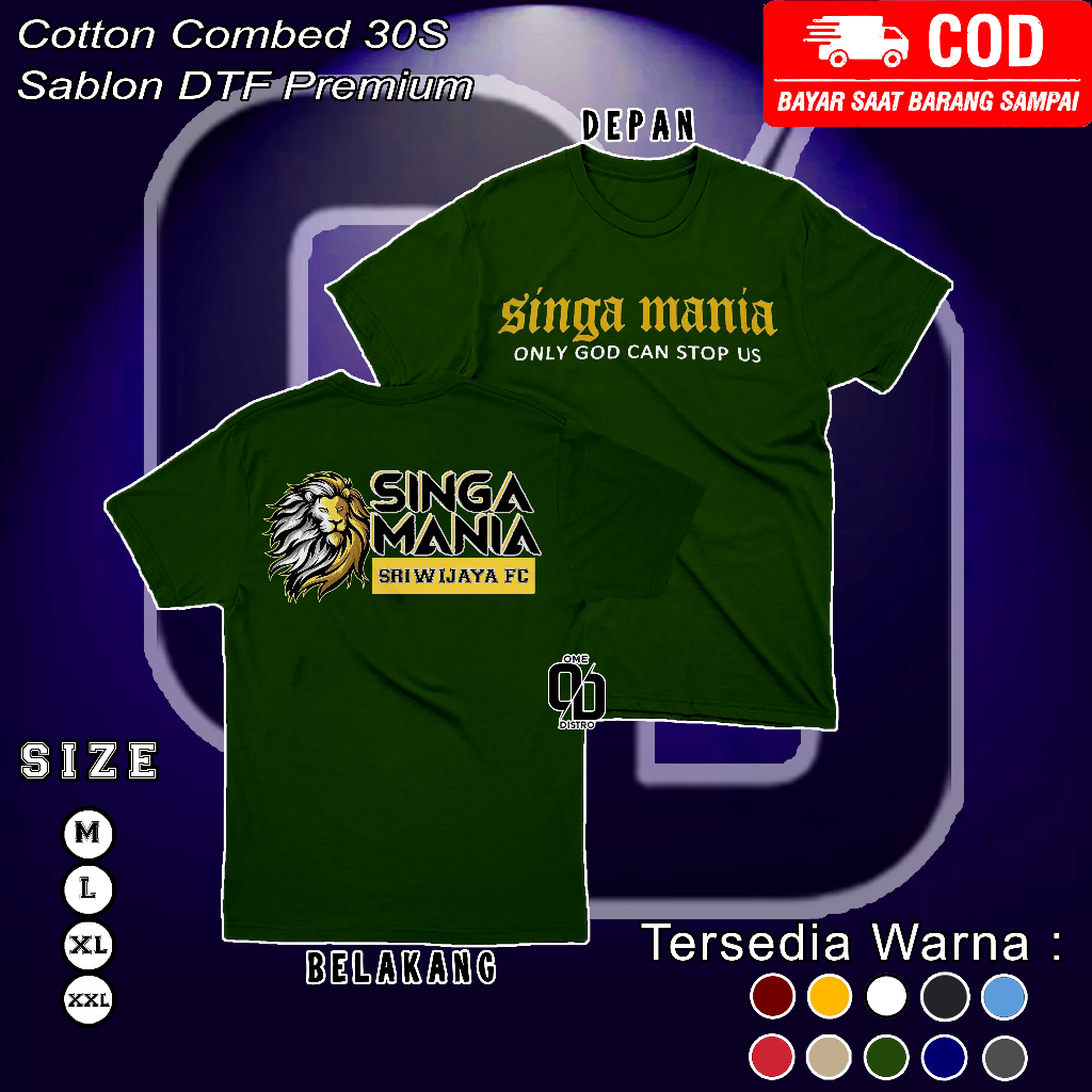 V2 Baju Kaos Distro Singa Mania Sriwijaya FC