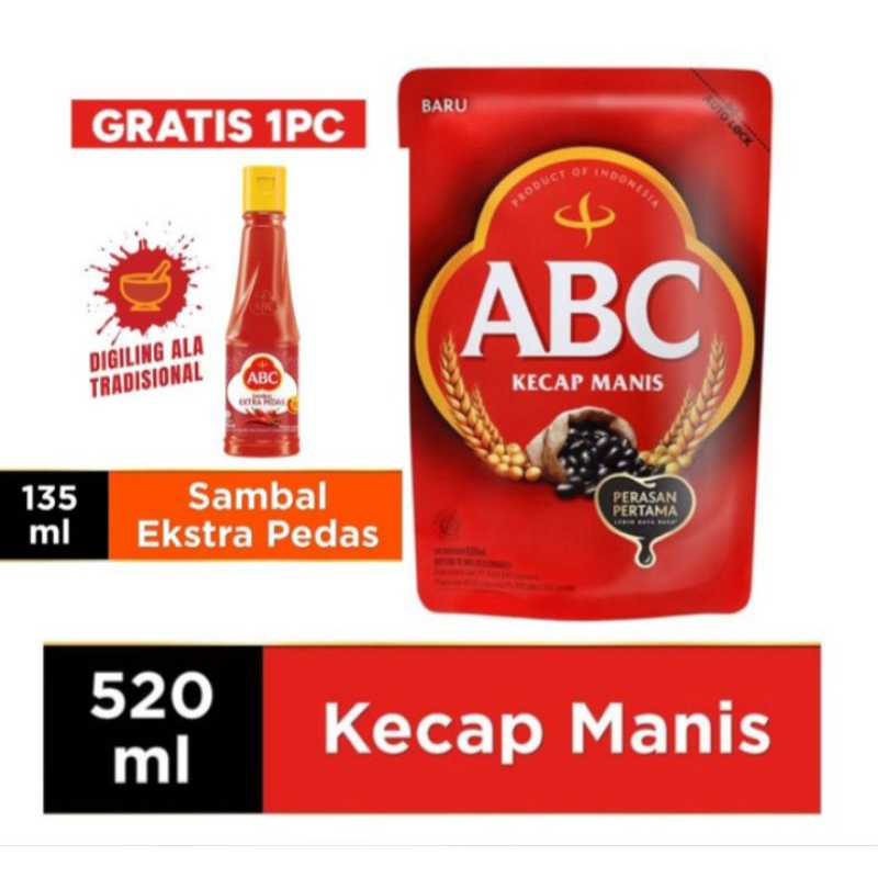 

bundle kecap abc 520ml free saus sambal abc 135ml