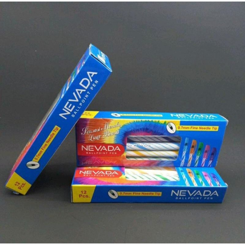 

12 PCS Ballpoint / Puplen / Bolpen Murah Lilin Ulir Nevada (1 Lusin)
