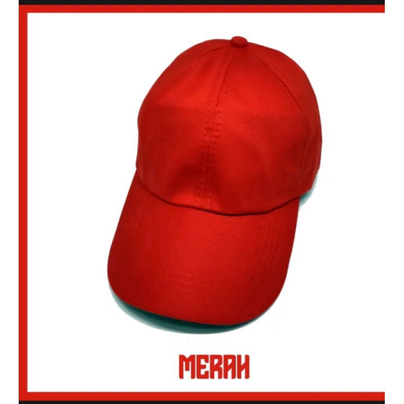 topi polos basebal hitam putih topi pria topi murah topi polos warna merah kuning hitam ungu biru hi