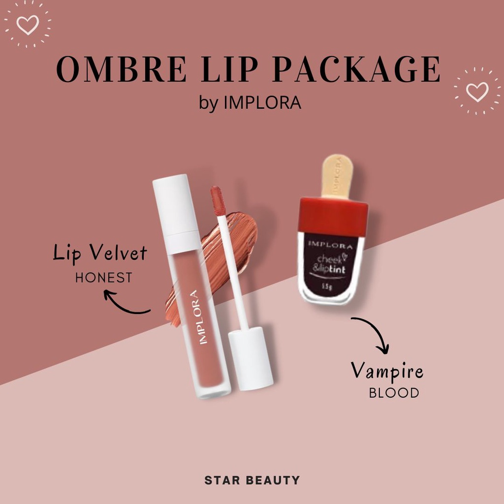 PAKET OMBRE IMPLORA LIP VELVET + VAMPIRE BLOOD