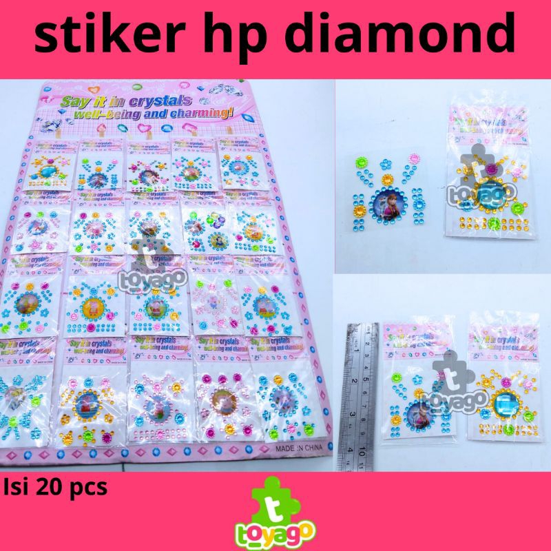 

Sticker Hp Manik Warna Warni isi 20 Pcs Grosir Murah