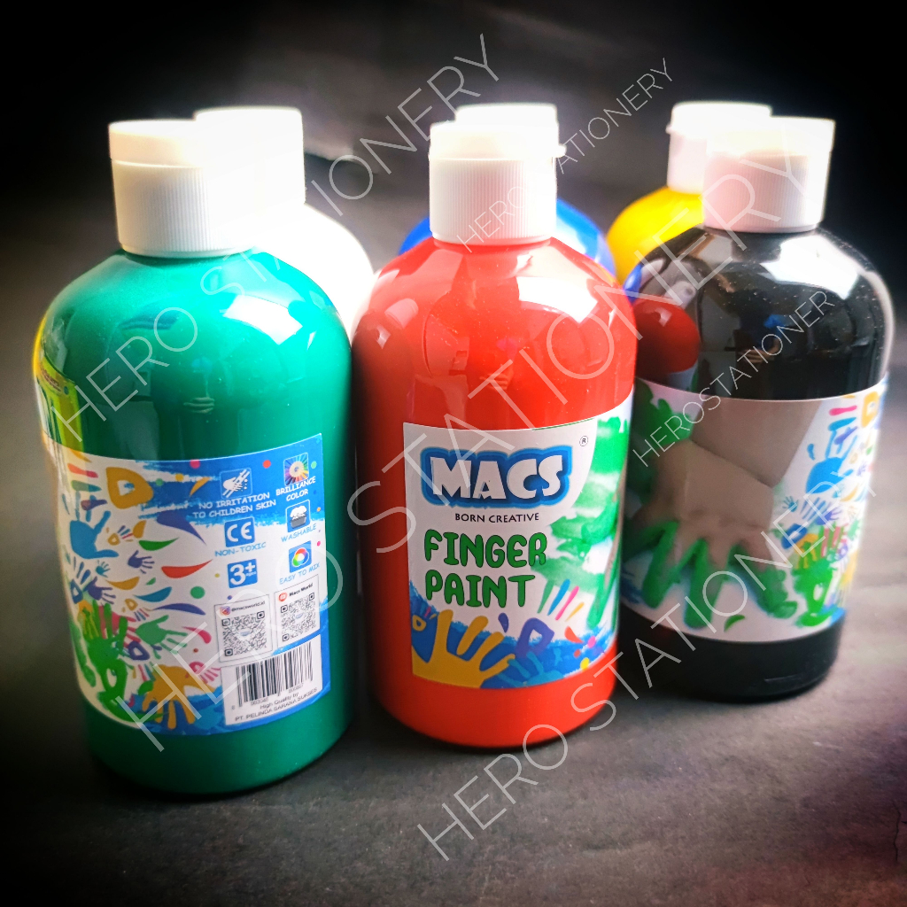 

Finger paint cat lukis mewarnai dengan jari MACS 500 mL