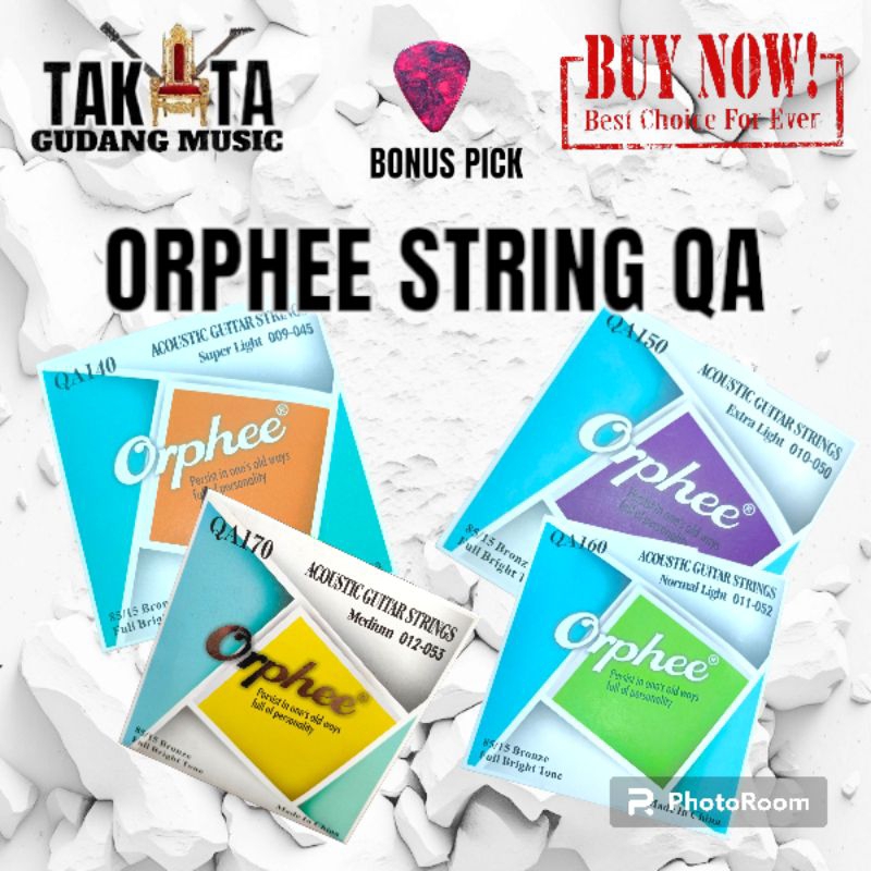Original Senar Orphee QA140 Orphee QA150 Orphee QA160 Bonus Pick Senar Gitar Orphee Akustik