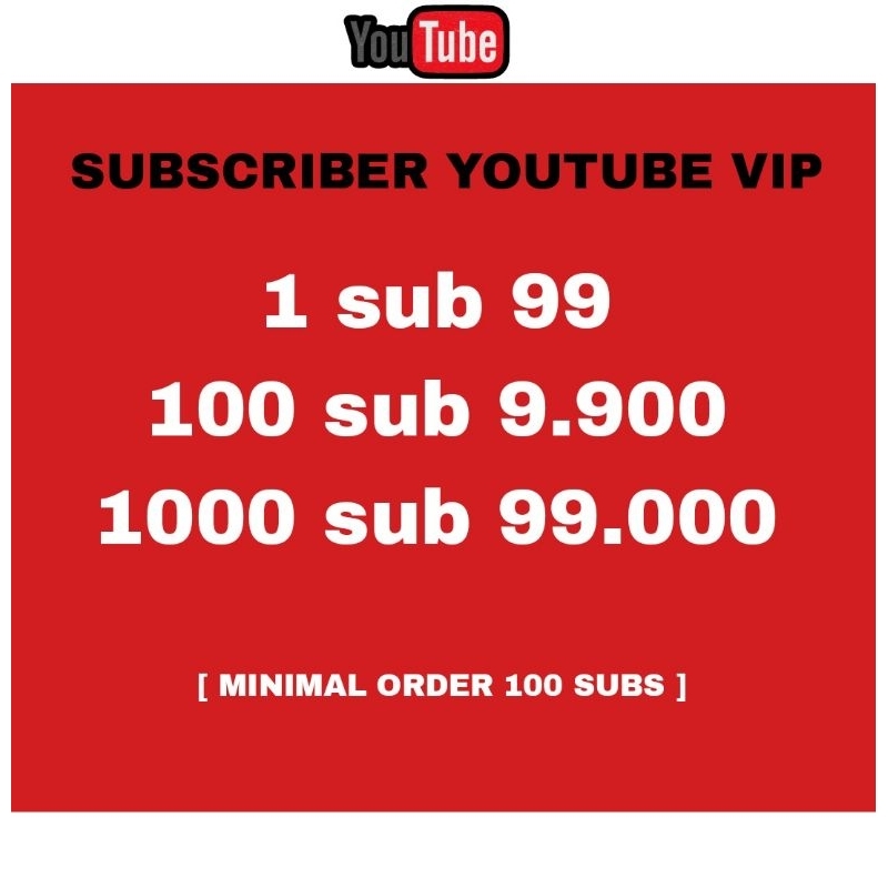 SUBSCRIBER YOUTUBE PERMANEN NO DROP
