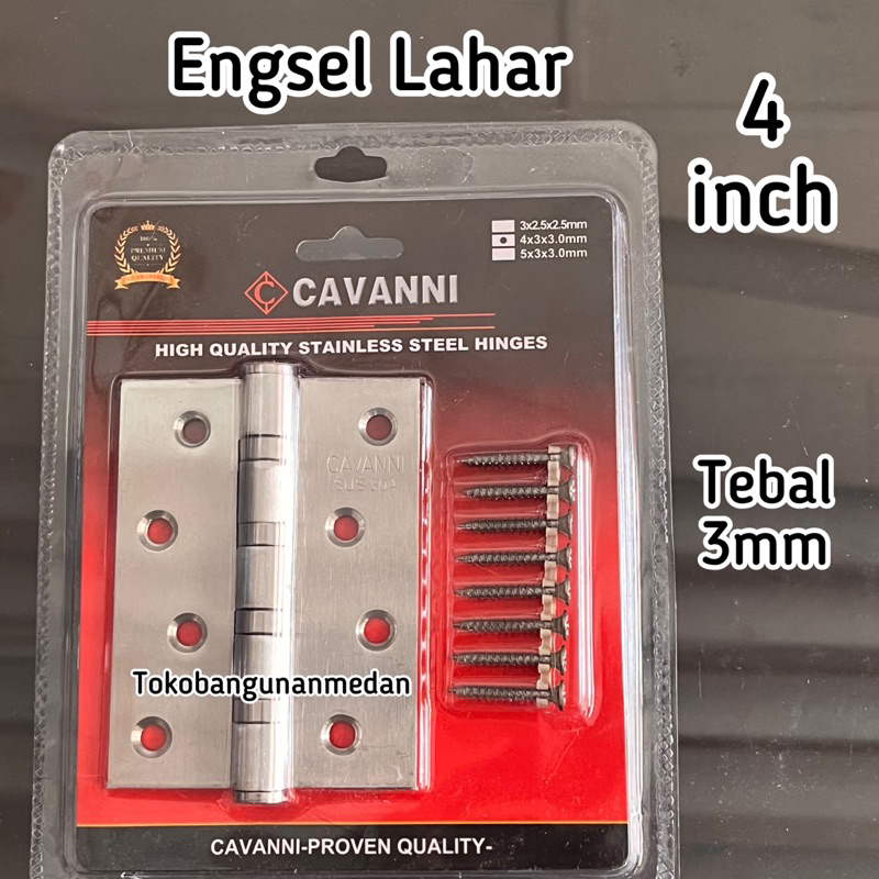 Engsel lahar CAVANNI 4 inch Tebal 3 mm / Engsel pintu jendela