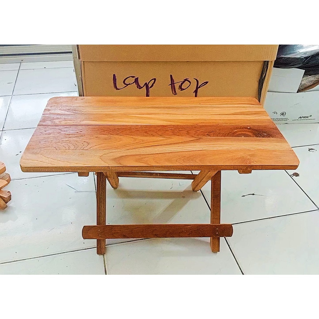 Meja Belajar / Meja Lipat Kayu Jati Besar 30 x 50