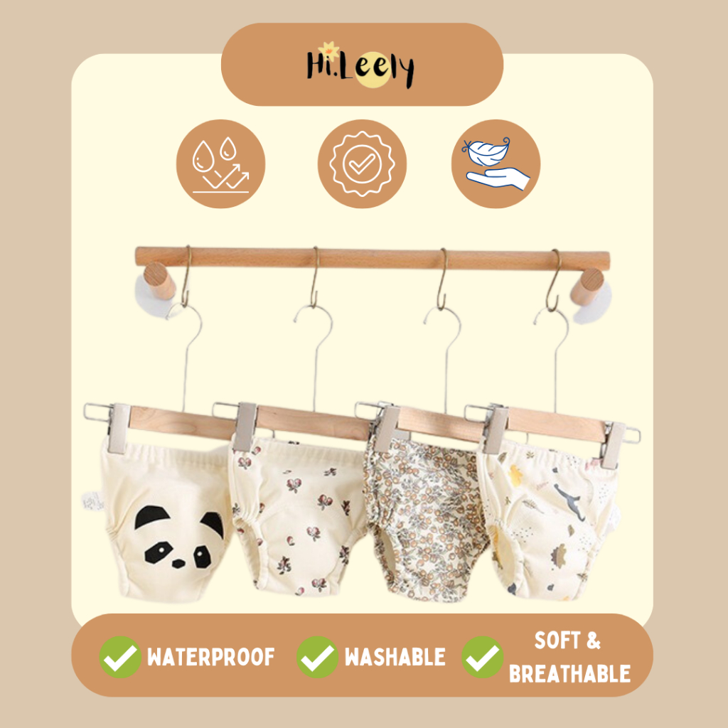 [TRAINING PANTS] POPOK KAIN BAYI CELANA 6 LAYER CUCI ULANG WATERPROOF DIAPERS