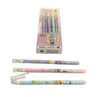 

1 pack / 12 pcs Dtian Pulpen Gel hapus Pen Motif Karakter Lucu DT-811