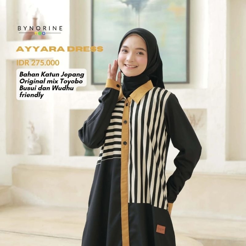 AYYARA dress by NEO by Norine,gamis remaja brand original gamks terbaru 2023 ukuran s,m,l,xl