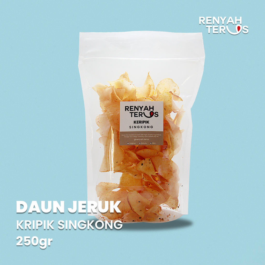 

Keripik Singkong Rasa Original & Daun Jeruk Camilan Tradisional Indonesia Renyah Terus 250 gram