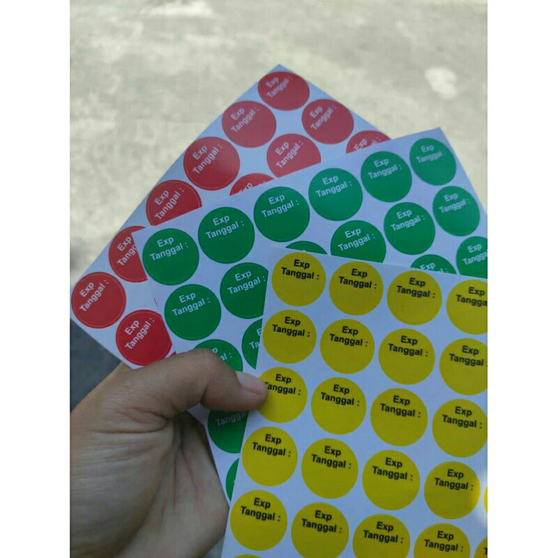 

stiker label exp tanggal expired