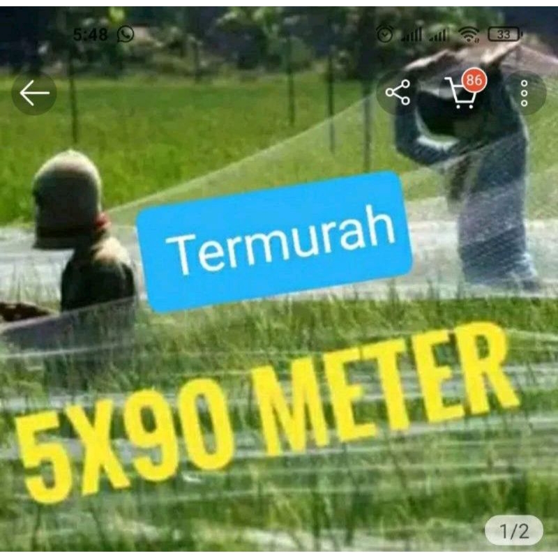 Jaring 0,15mm/ Jaring Burung Emprit Pelindung Padi/ Jaring Ikan/ Jaring Burung/ Jaring Emprit