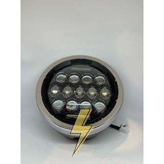 LAMPU DAYMAKER BULAT 7 INCH DENGAN BATOK LED HEADLIGHT CUSTOM JEEP RX KING NINJA WATERPROOF (GT 39)