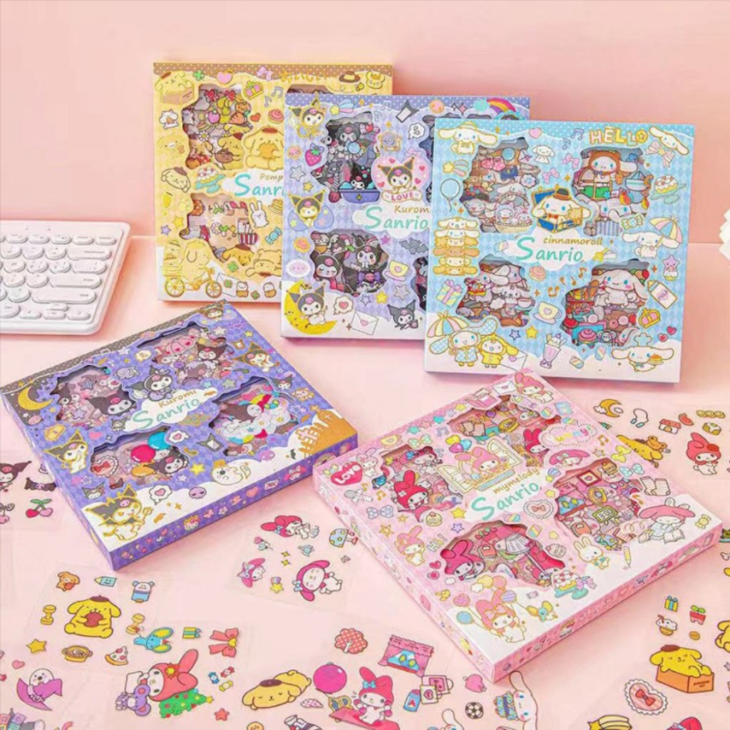 

Sticker 3d 100 Lembar motif Sanrio stiker deco MixueCUTE