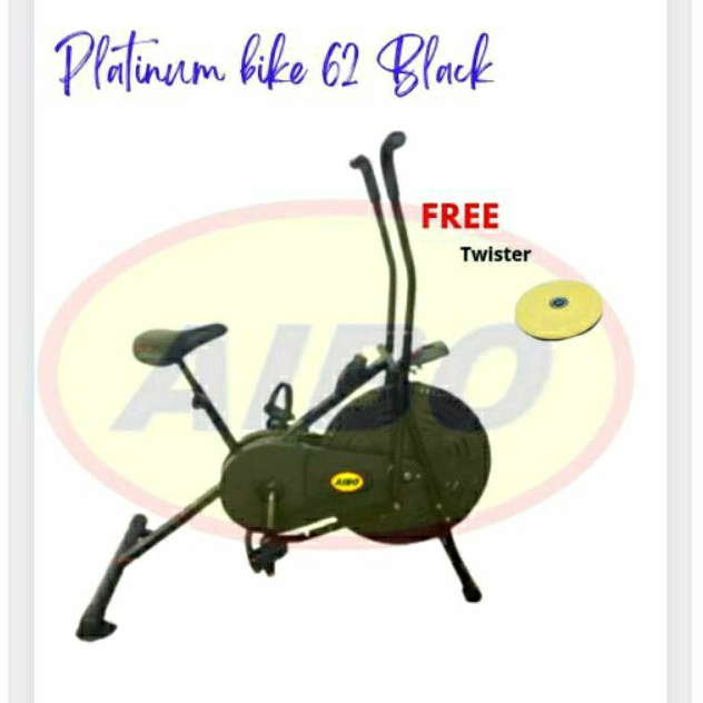 AIBO FITNESS & HEALTH BANJARMASIN/ Platinum Bike 62 Hitam/ Alat Fitness/ Alat Olahraga/ Gym