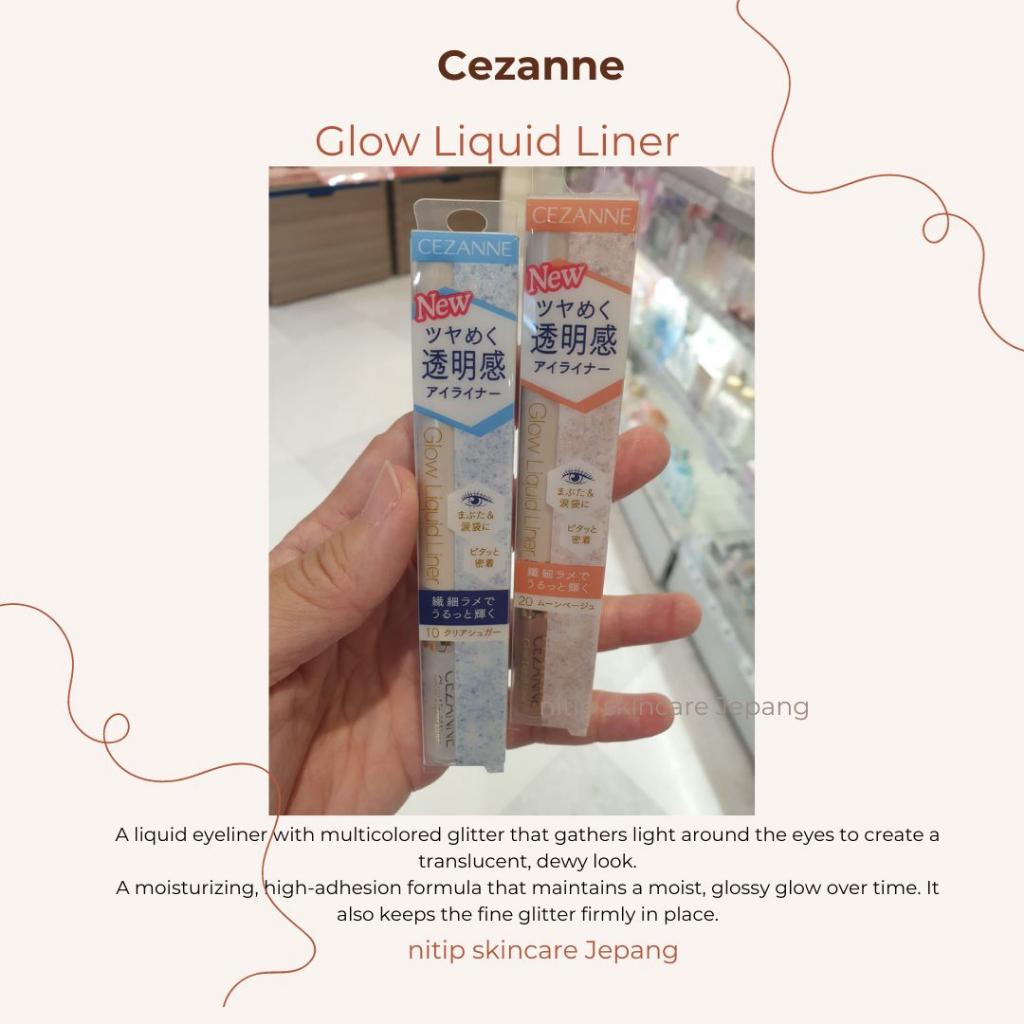 Po jepang -- cezanne glow liquid liner original japan, cezanne eyeshadow, cezanne eyebrow