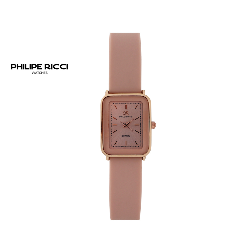 PhiLipe Ricci Jam Tangan Wanita Kecil Analog Quartz Dial Kotak Perempuan Model Simpel Elegan 7299 Wo