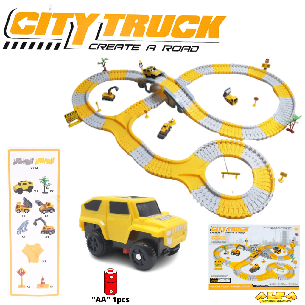 Toko Mainan ALFA City Truck Create A Road BOX 2031