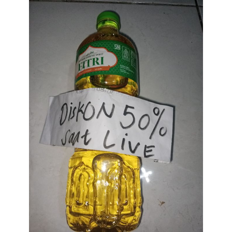 

minyak goreng Fitri diskon saat live