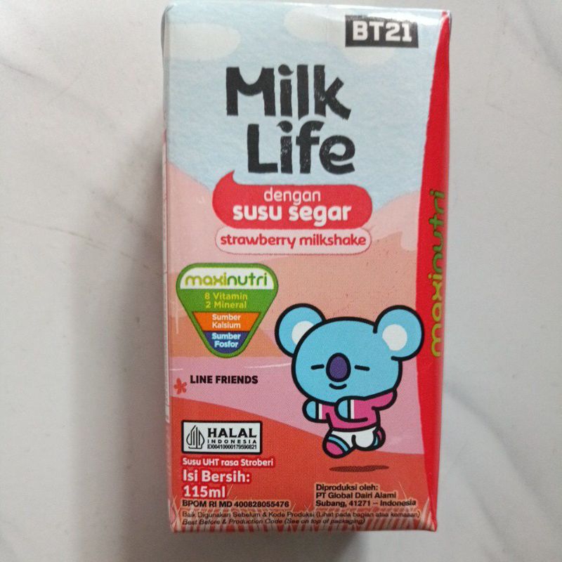 

MilkLife susu segar UHT stroberi strawberry milkshake 115ml