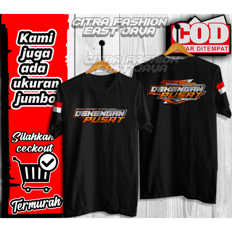 KAOS PRIA DEKENGAN PUSAT ORANGE