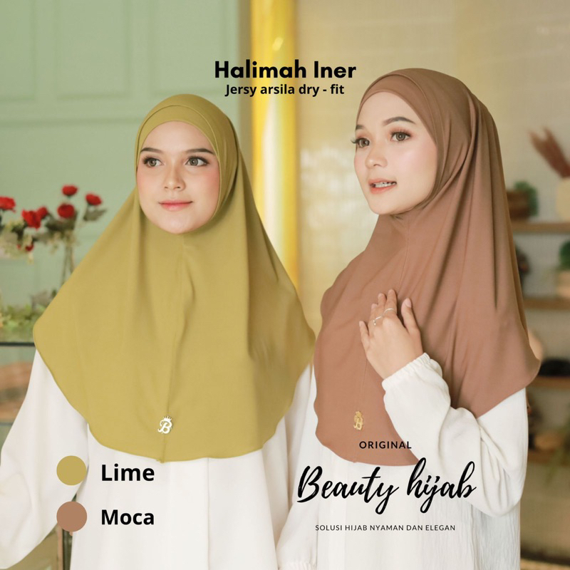 Bergo Halimah Inner original beauty hijab // Bergo nonped jersey