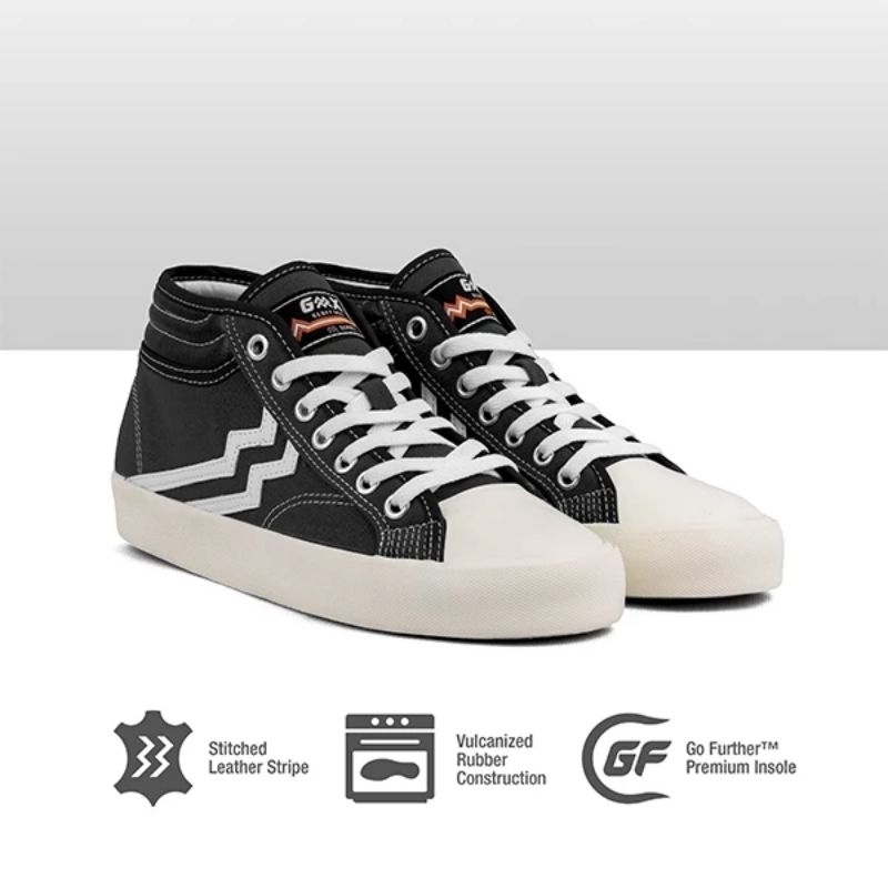 Sepatu Geoff Max Original - Maverick Mid Black White | Sepatu Unisex