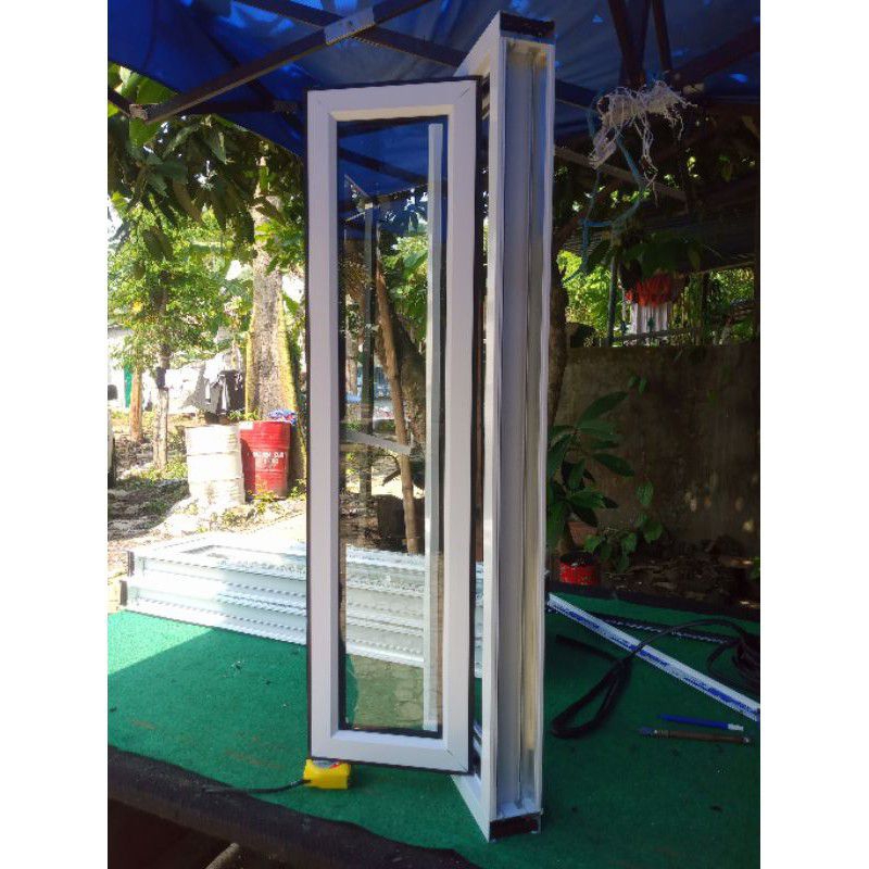 kusen+jendela almunium 160x50, 150x60, 160x40,komplit pakking kayu