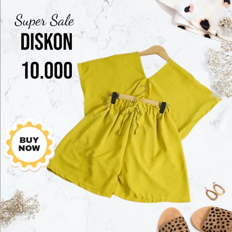 One Set Nina Setelan Crincle Airflow Nagita Slavina Viral Baju Kekinian